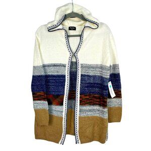 NWT Fate Cardigan Sweater Siena Hooded Oversized Embroidered Western Small